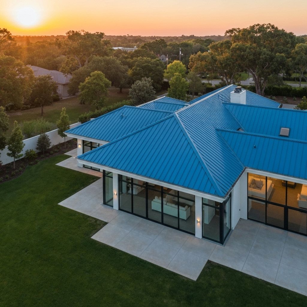 Beautiful modern home with premium roofing